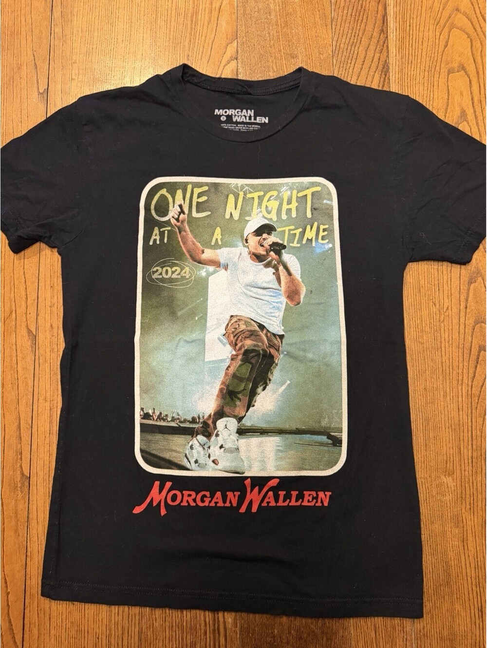 Morgan Wallen One Night At A Time 2024 Tour Black T Shirt